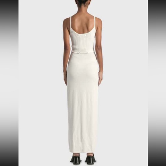 Christopher Esber Ruched Disconnect Knit Dress Cutout Cami Beige - Picture 2 of 11